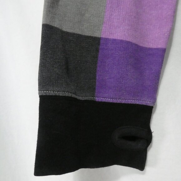 WEST FORTYNINE | medium | Checkered Hoodie With Zip - Hood - Thumbholes *stains - Picture 7 of 16